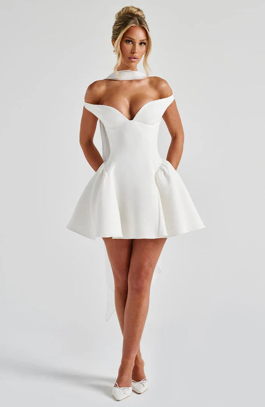 MARLA MINI DRESS - WHITE