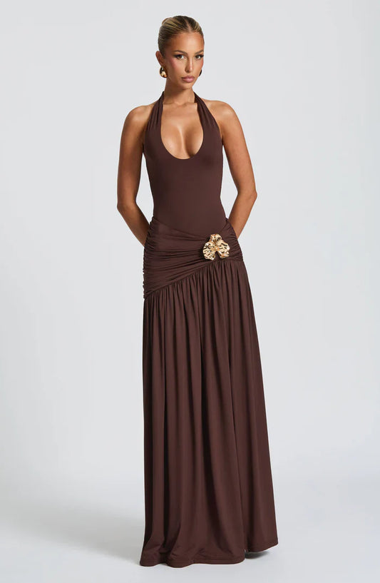 ODELE BODY SUIT - BROWN