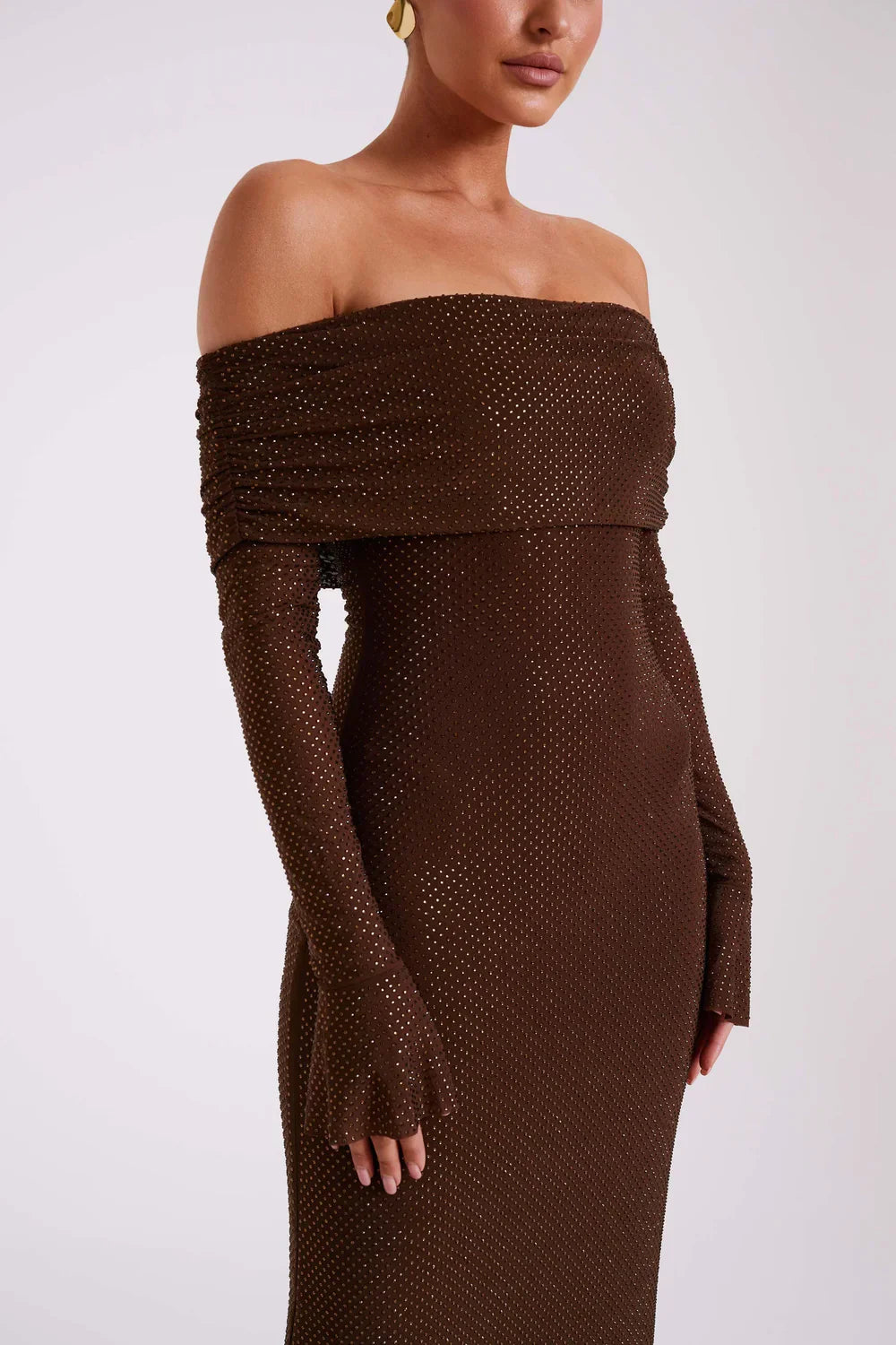 AURELIA MAXI DRESS - BROWN