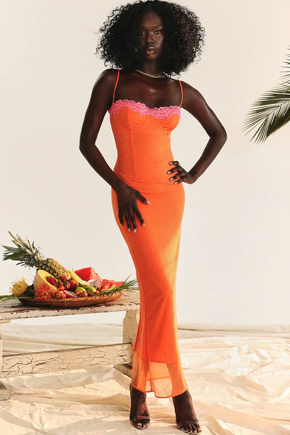 ARIELA MAXI DRESS - ORANGE