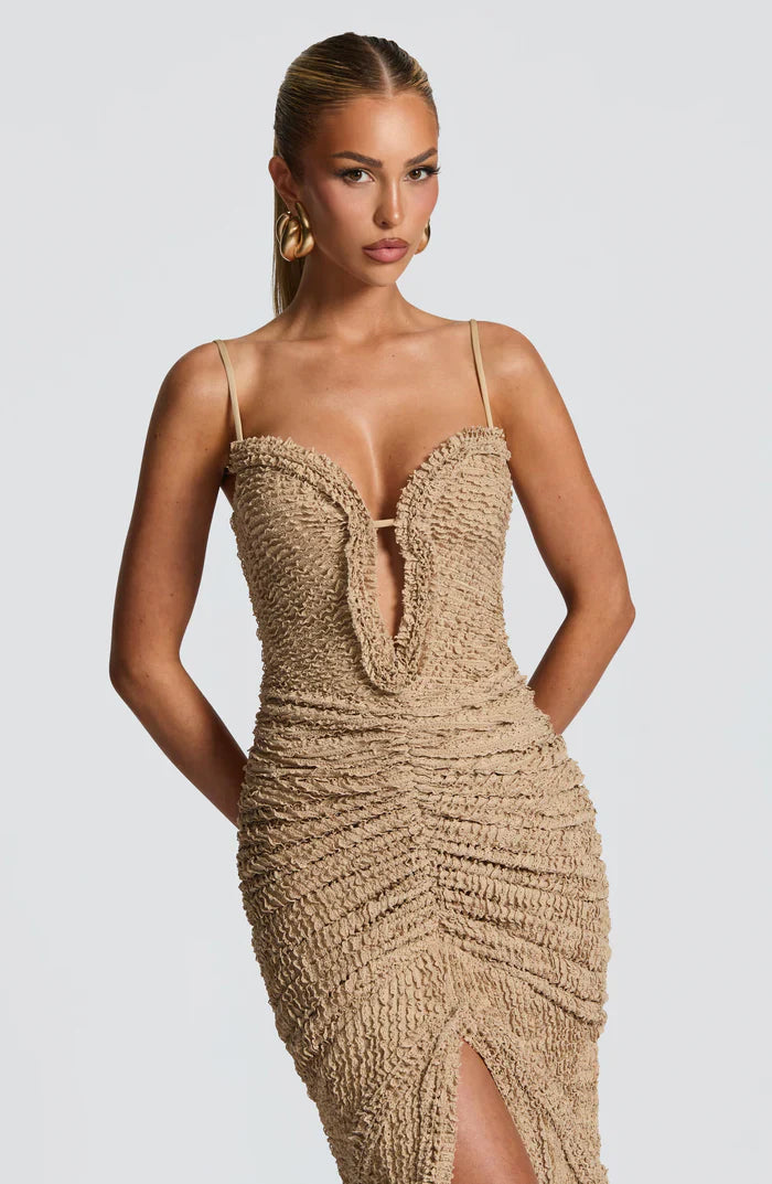 LYSANDRA MAXI DRESS - BEIGE