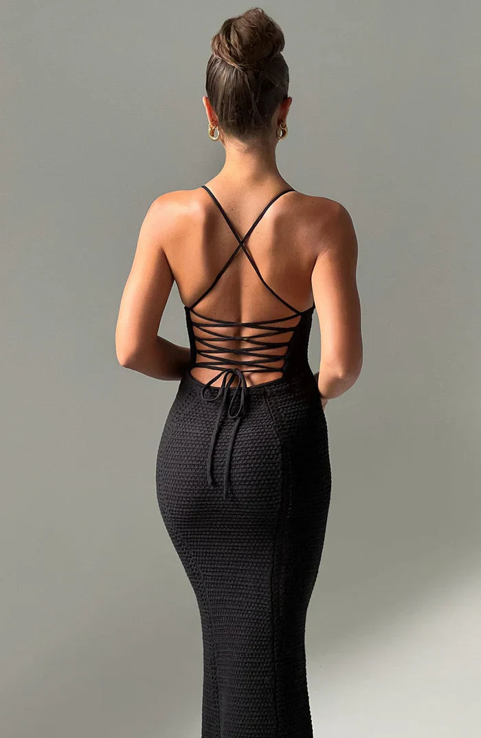 XANTHE MAXI DRESS - BLACK