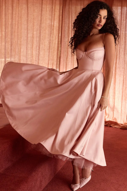 SELENE MIDI DRESS - PINK