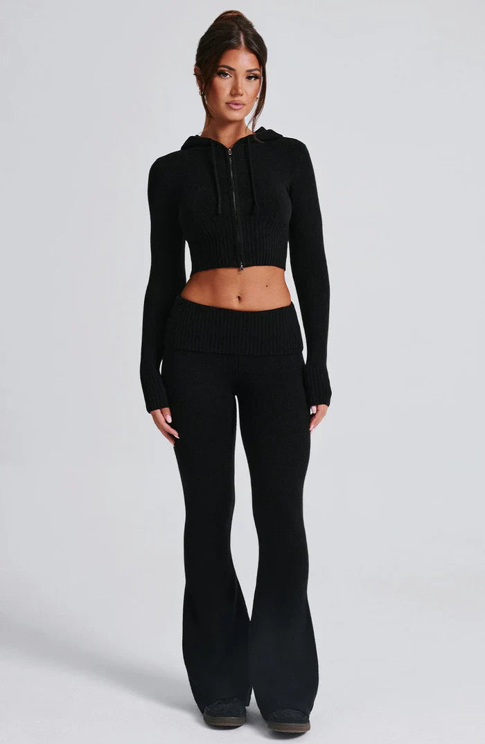 PORTIA KNIT SET - BLACK
