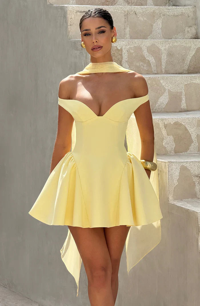 MARLA MINI DRESS - YELLOW