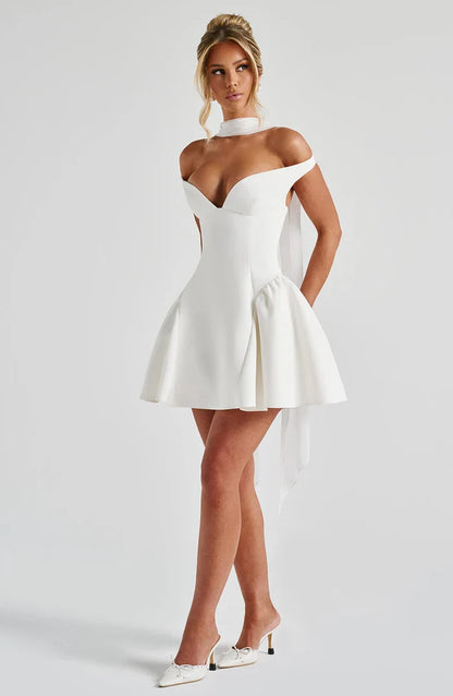 MARLA MINI DRESS - WHITE