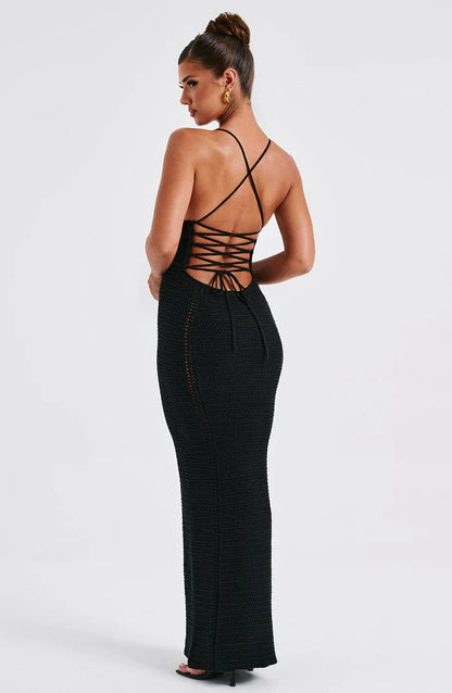 XANTHE MAXI DRESS - BLACK