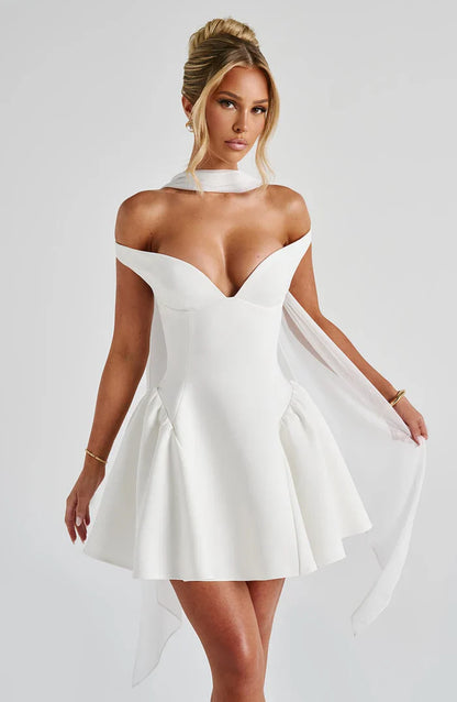 MARLA MINI DRESS - WHITE