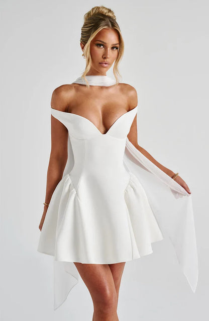 MARLA MINI DRESS - WHITE
