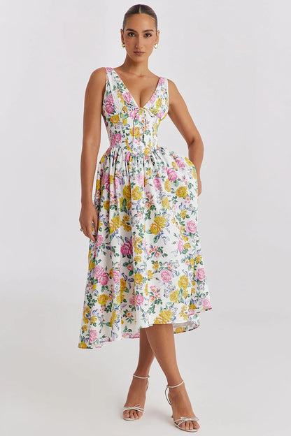 CRYSTAL MIDI DRESS - DAFFODIL
