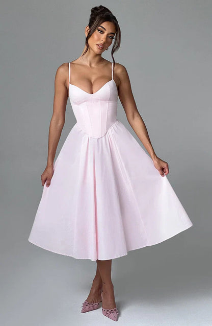MARIELLA MIDI DRESS - PINK