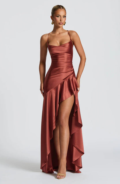 SAMIRA MAXI DRESS - COGNAC