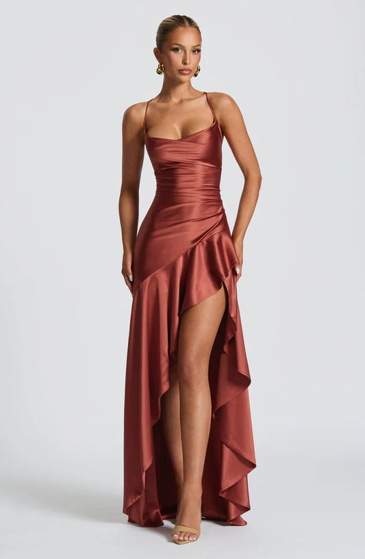 SAMIRA MAXI DRESS - COGNAC
