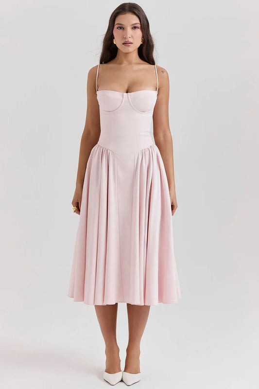 PENELOPE MIDI DRESS - LIGHT PINK