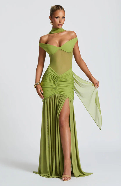 ALAIA MAXI DRESS - LIME
