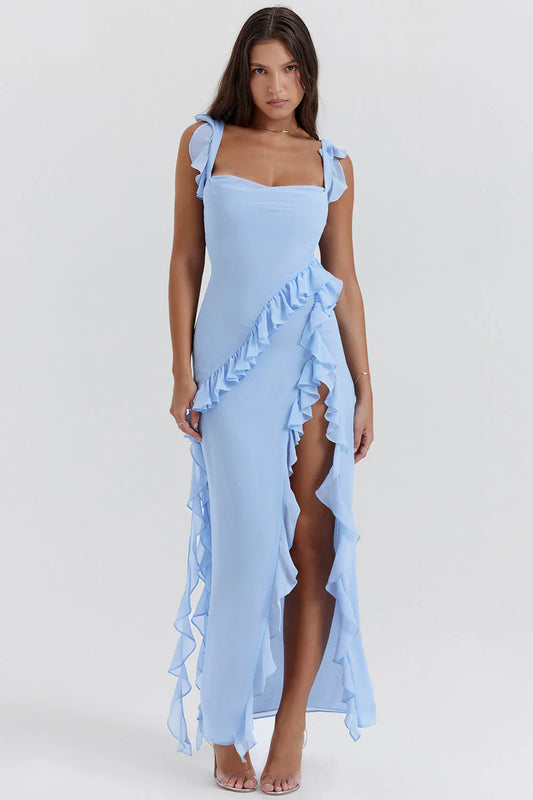 IVY MIDI DRESS - LIGHT BLUE