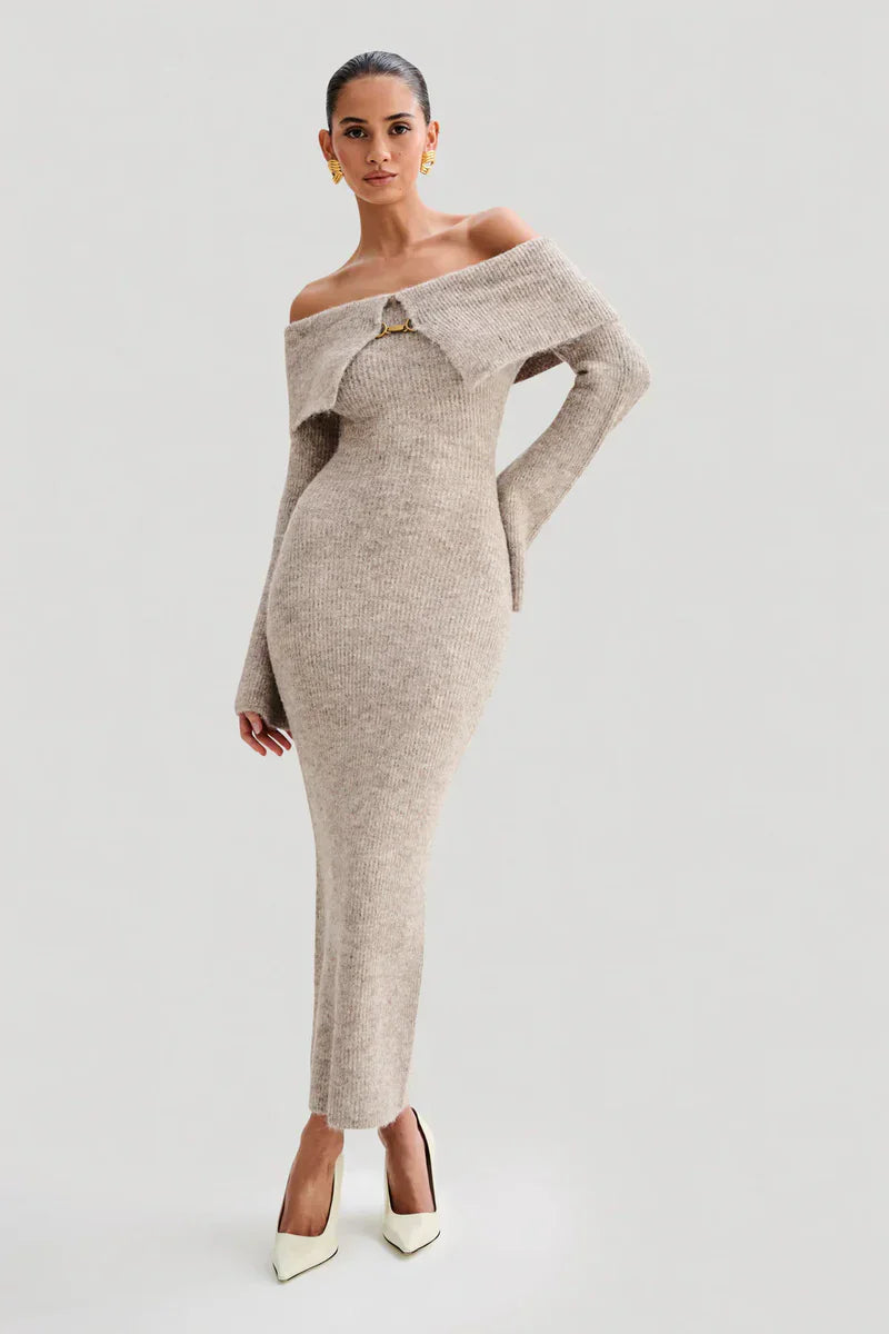 TALIA OFF-SHOULDER KNIT DRESS