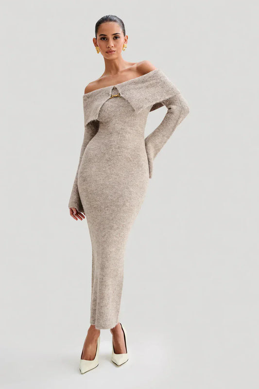 TALIA OFF-SHOULDER KNIT DRESS