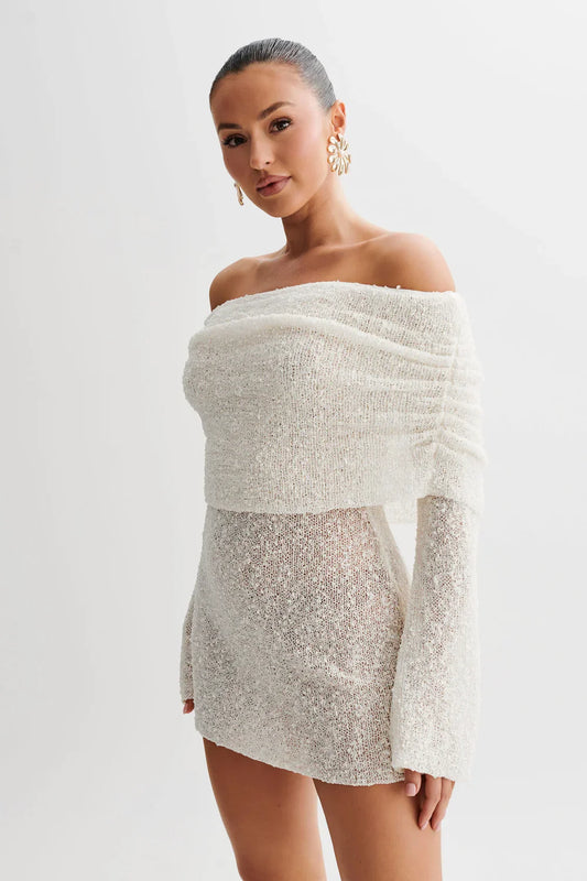 SOLEIL MINI DRESS - WHITE