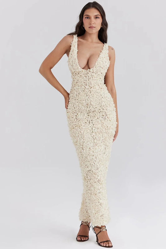 ROBYN MAXI DRESS - WHITE