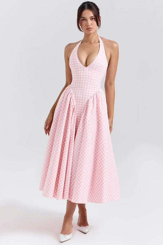 MIRA MIDI DRESS - PINK