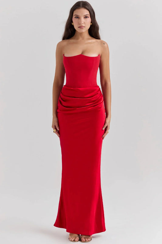 ROSALIND MAXI DRESS - RED
