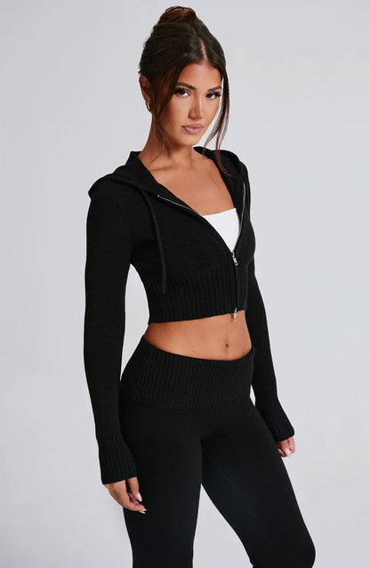 PORTIA KNIT SET - BLACK