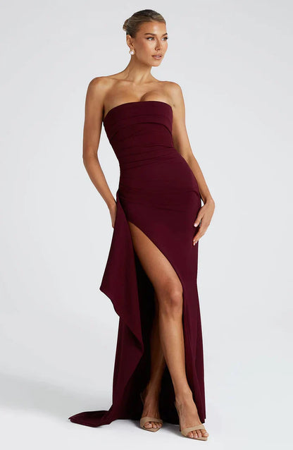 ZAFIRA MAXI DRESS - MAROON