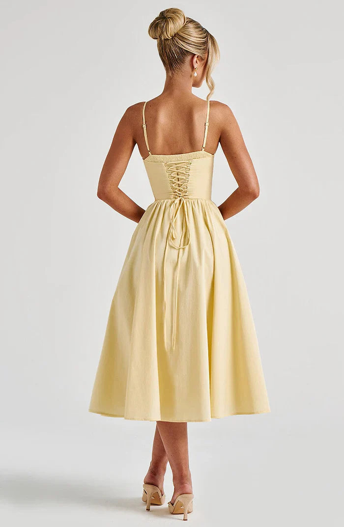 MARIELLA MIDI DRESS - YELLOW