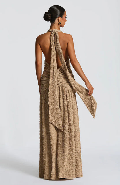 MINERVA MAXI DRESS - BEIGE