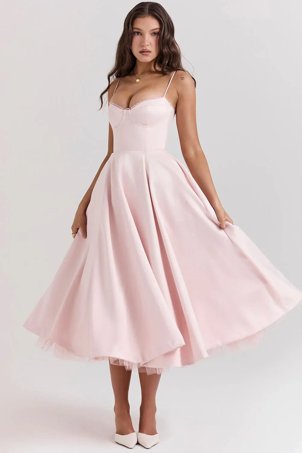 SELENE MIDI DRESS - PINK