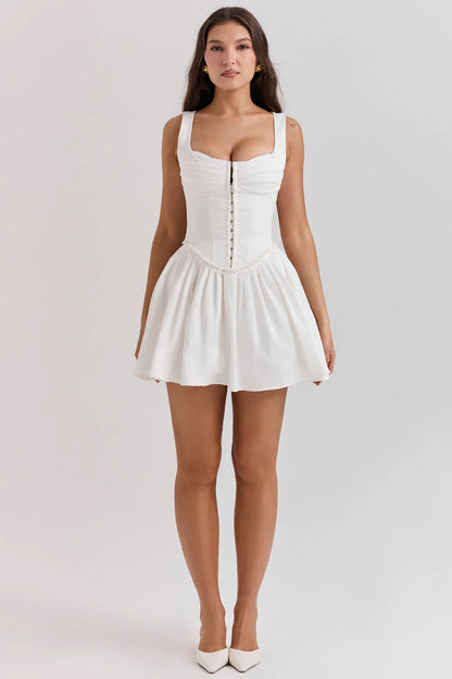 CARMEN MINI DRESS - WHITE