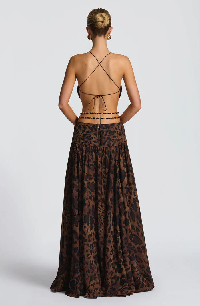 INDIANNA MAXI DRESS - LEOPARD
