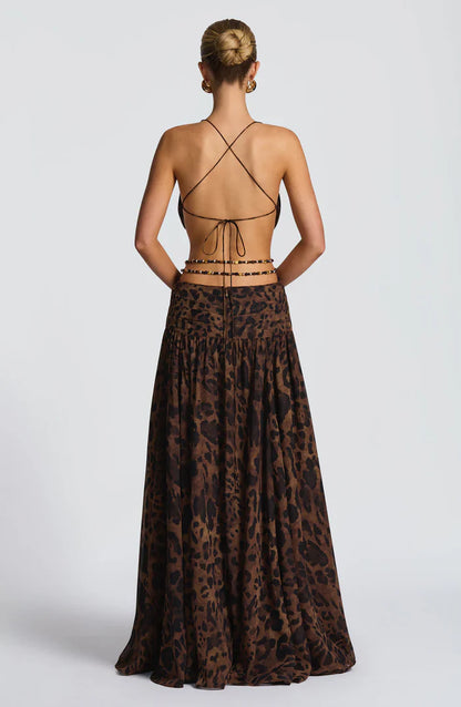 INDIANNA MAXI DRESS - LEOPARD