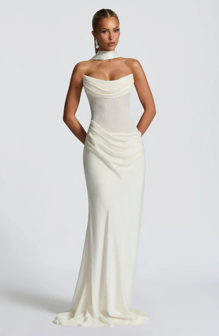 LIORA MAXI DRESS - WHITE
