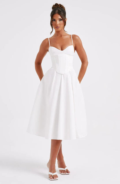 MARIELLA MIDI DRESS - WHITE