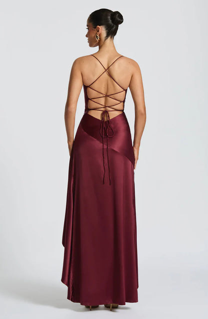 SAMIRA MAXI DRESS - BURGUNDY