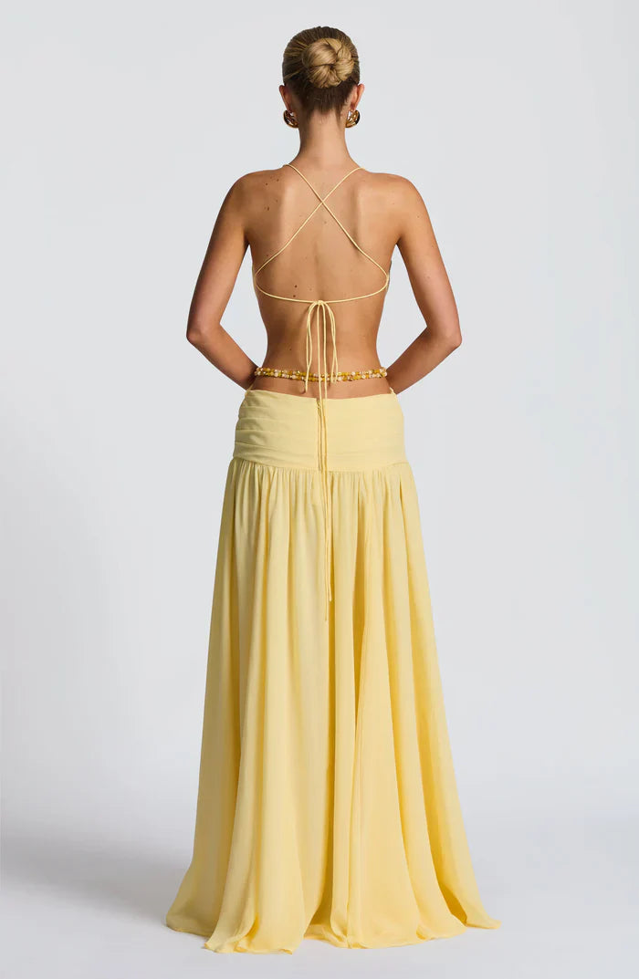 INDIANNA MAXI DRESS - YELLOW