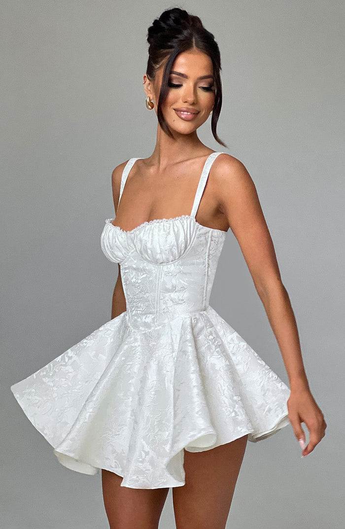 EMELIE MINI DRESS - WHITE