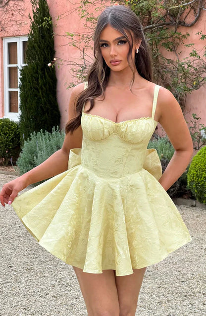 EMELIE MINI DRESS - YELLOW