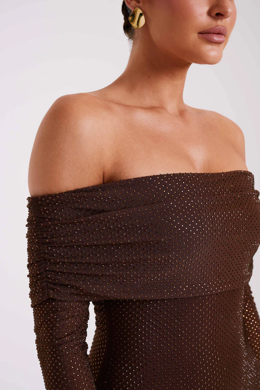 AURELIA MAXI DRESS - BROWN