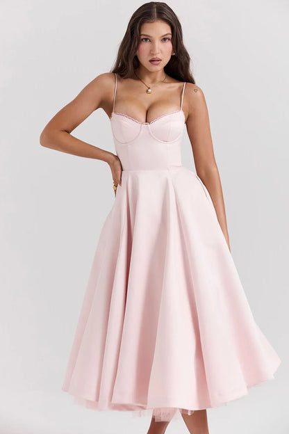 SELENE MIDI DRESS - PINK