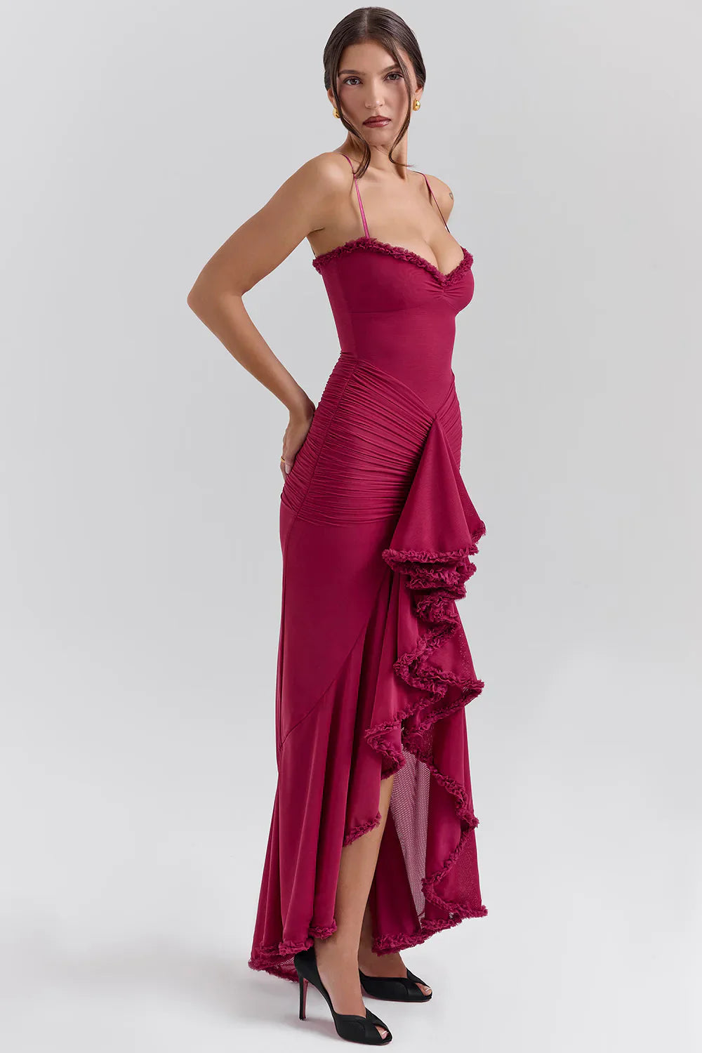 ELOWEN MAXI DRESS - MAROON