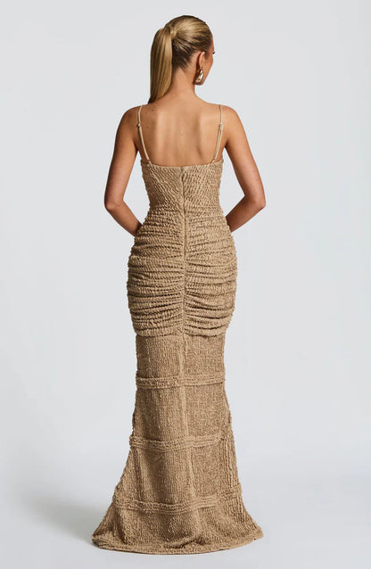 LYSANDRA MAXI DRESS - BEIGE