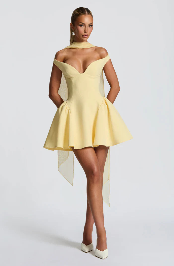MARLA MINI DRESS - YELLOW