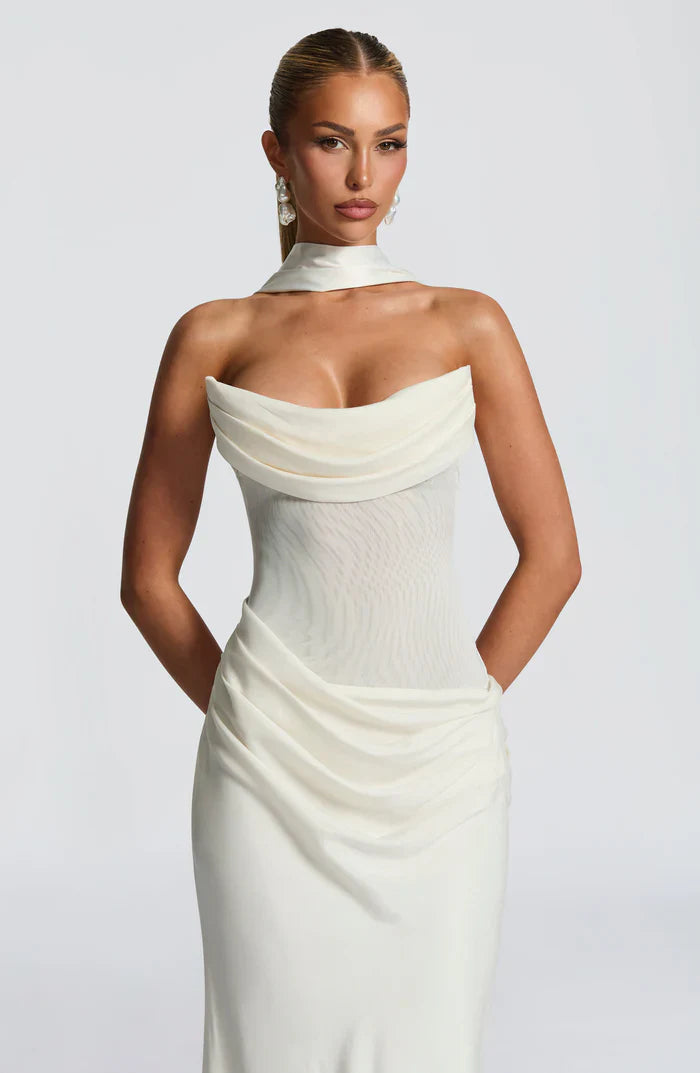 LIORA MAXI DRESS - WHITE