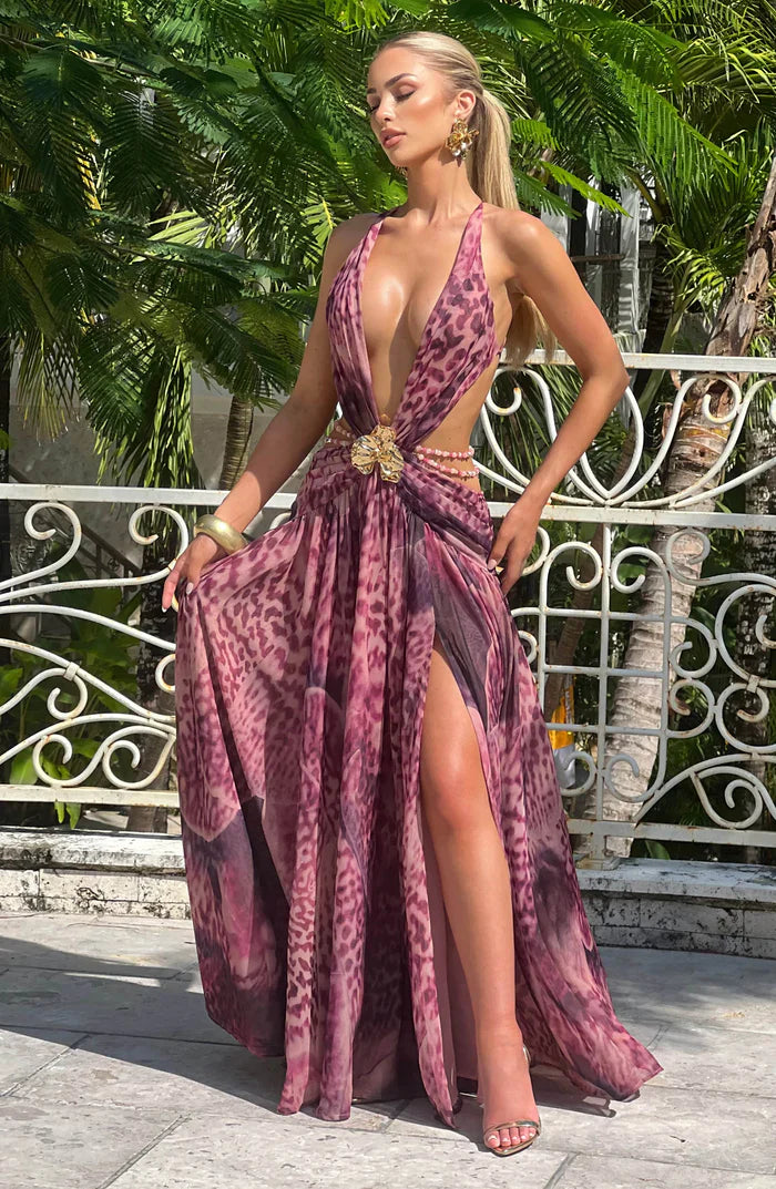 INDIANNA MAXI DRESS - PURPLE