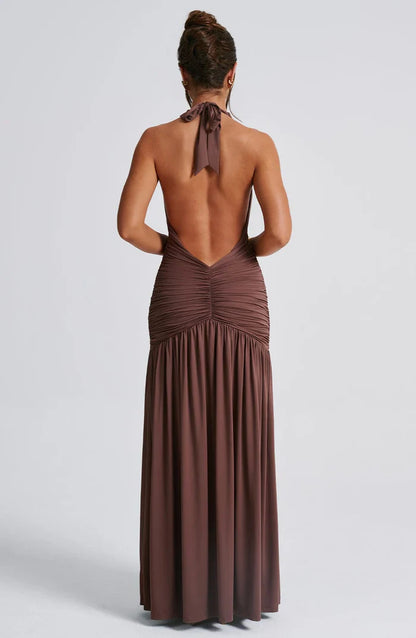 MELANIA MAXI DRESS - BROWN