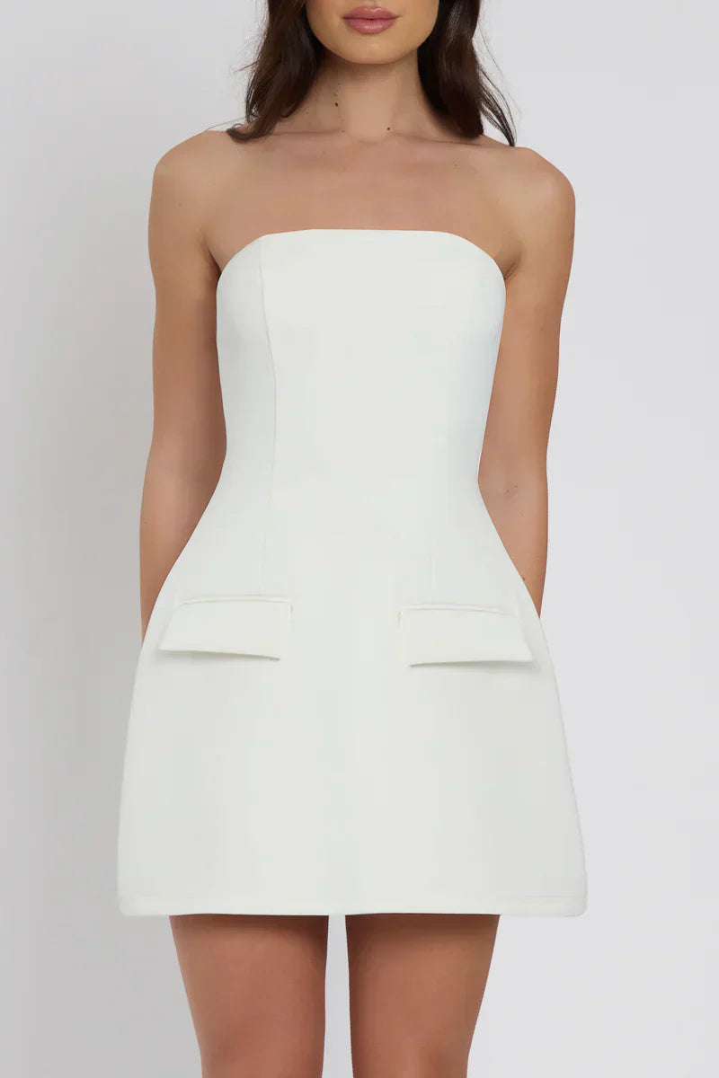 GABRIELLE MINI DRESS - WHITE