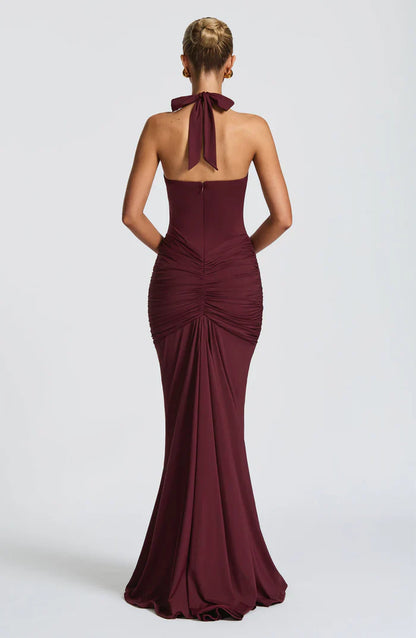 ROSETTA MAXI DRESS - BURGUNDY